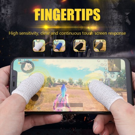 Game Accessories - 2pcs Finger Cover Breathable Game Controller Finger Sleeve For Pubg Sweat Proof Non-Scratch Touch Screen Gaming Thumb Gloves 2pcs Finger Cover Breathable Game Controller Finger Sleeve For Pubg Sweat Proof Non-Scratch Touch Screen Gaming Thumb Gloves