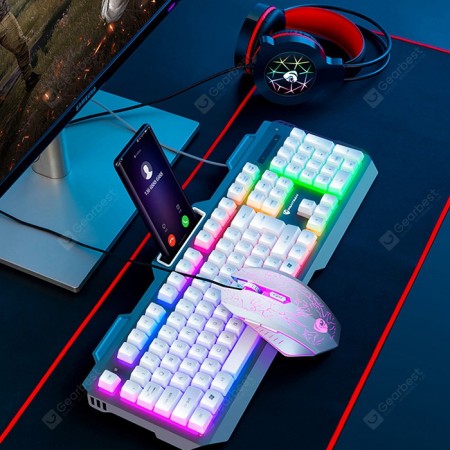 Iron Plate Luminous Wired Keyboard Mouse Headset Mouse Pad Four-piece Office Game 4-in-1 Kit Iron Plate Luminous Wired Keyboard Mouse Headset Mouse Pad Four-piece Office Game 4-in-1 Kit