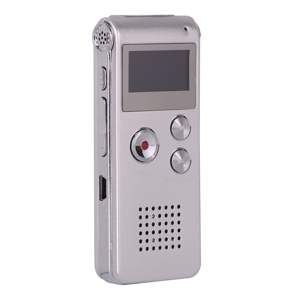N28 Recorder Professional Hd Intelligent Digital Recorder MP3 Player- Silver 1+8GB