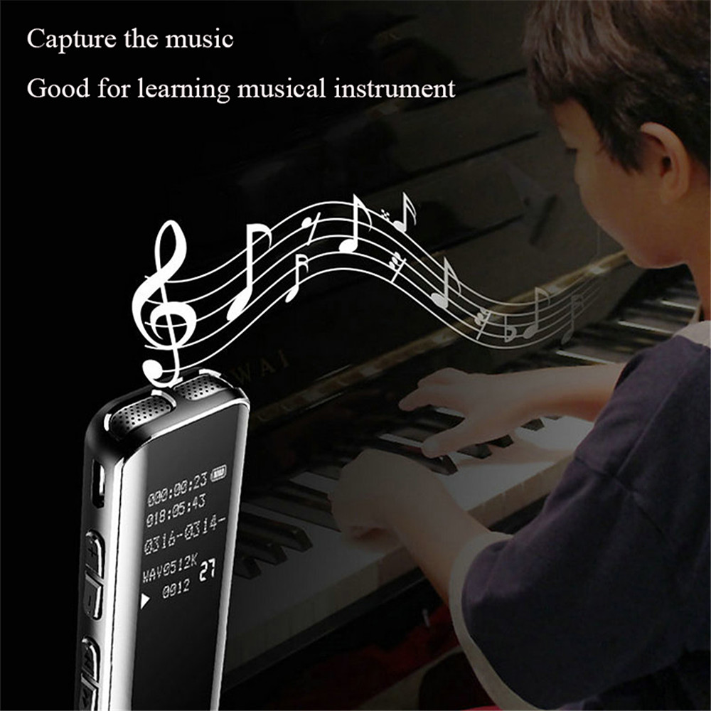 Hd Noise Reduction of 3 D Surface Bedding Face Screen Digital Voice Recorder- Black Hd Noise Reduction of 3 D Surface Bedding Face Screen Digital Voice Recorder- Black