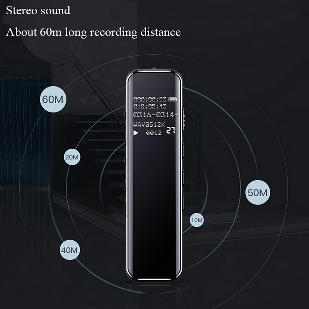 Hd Noise Reduction of 3 D Surface Bedding Face Screen Digital Voice Recorder- Black Hd Noise Reduction of 3 D Surface Bedding Face Screen Digital Voice Recorder- Black