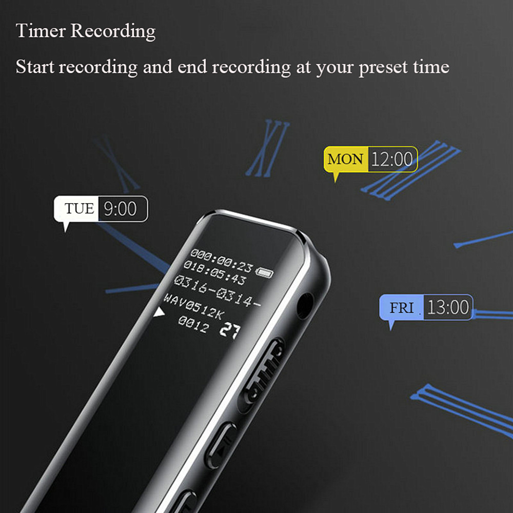 Hd Noise Reduction of 3 D Surface Bedding Face Screen Digital Voice Recorder- Black Hd Noise Reduction of 3 D Surface Bedding Face Screen Digital Voice Recorder- Black