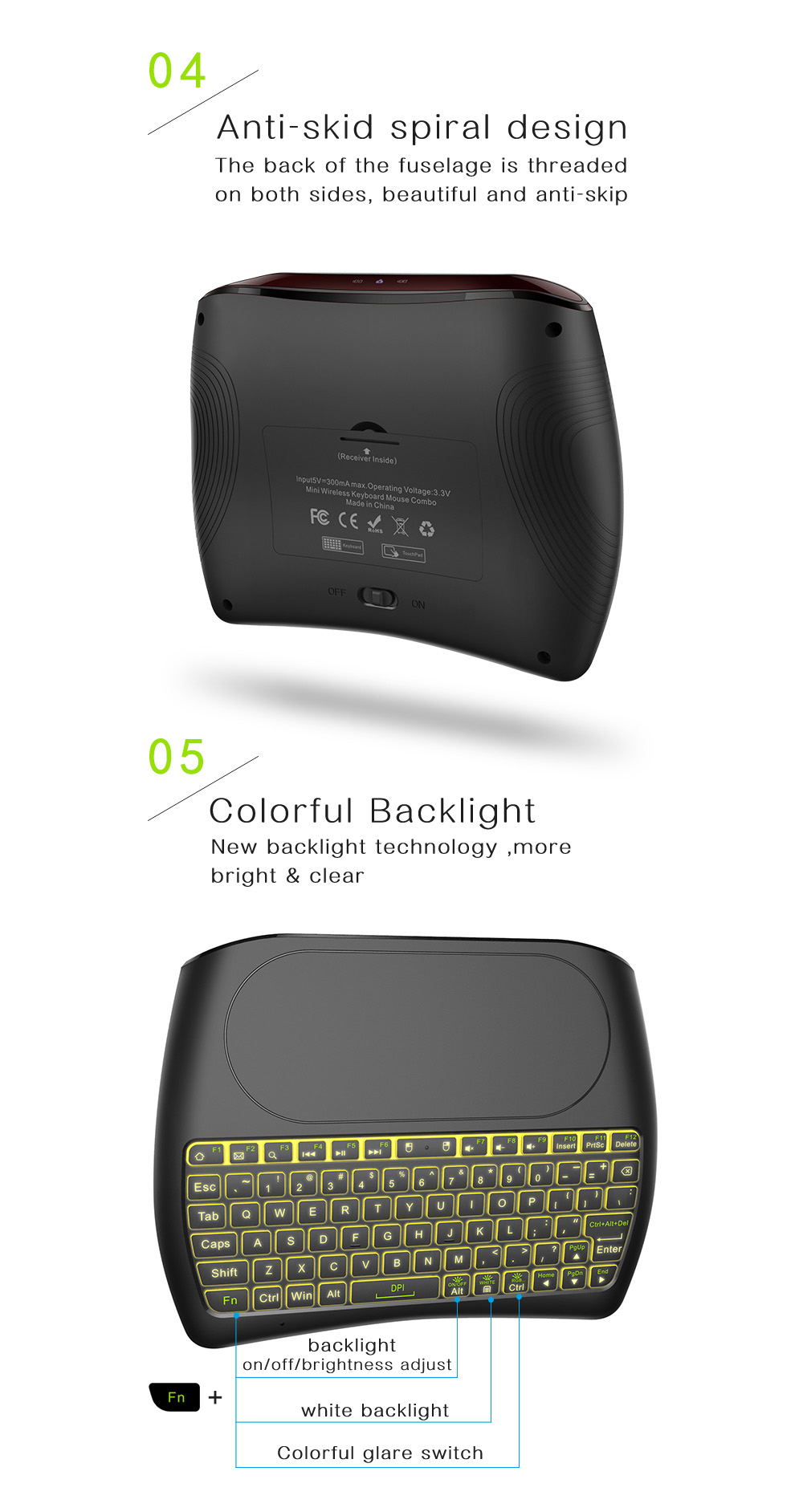 D8 Mini Key Air Mouse Large Screen Touchpad Mouse 2.4G Wireless Rechargeable Keyboard for Computer Android TV Box - Black D8 Mini Key Air Mouse Large Screen Touchpad Mouse 2.4G Wireless Rechargeable Keyboard for Computer Android TV Box - Black