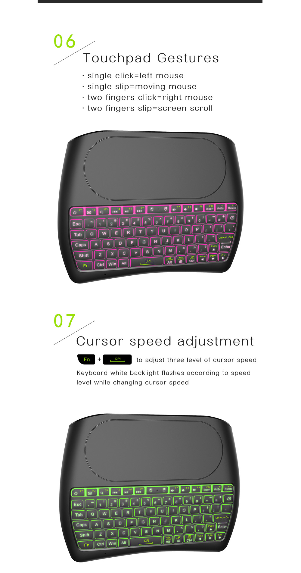 D8 Mini Key Air Mouse Large Screen Touchpad Mouse 2.4G Wireless Rechargeable Keyboard for Computer Android TV Box - Black D8 Mini Key Air Mouse Large Screen Touchpad Mouse 2.4G Wireless Rechargeable Keyboard for Computer Android TV Box - Black