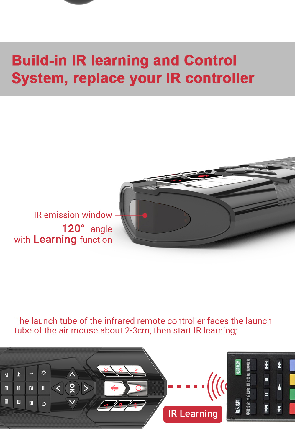 R1 Google Voice Remote Control Air Mouse Controller for TV Box - Black R1 Google Voice Remote Control Air Mouse Controller for TV Box - Black