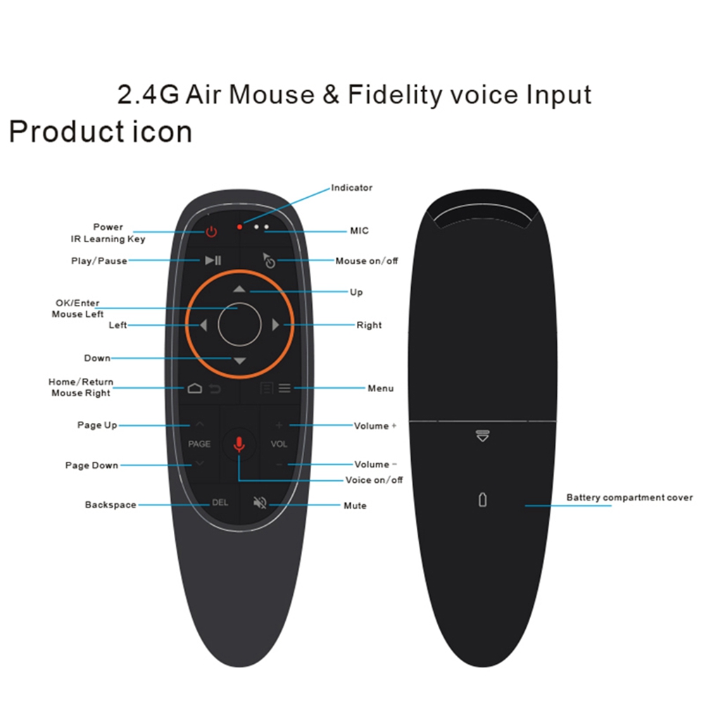 Mini Fly G10 Air Mouse 2.4G Wireless Keyboard Mouse with Gyro Sensing Game- Black Mini Fly G10 Air Mouse 2.4G Wireless Keyboard Mouse with Gyro Sensing Game- Black