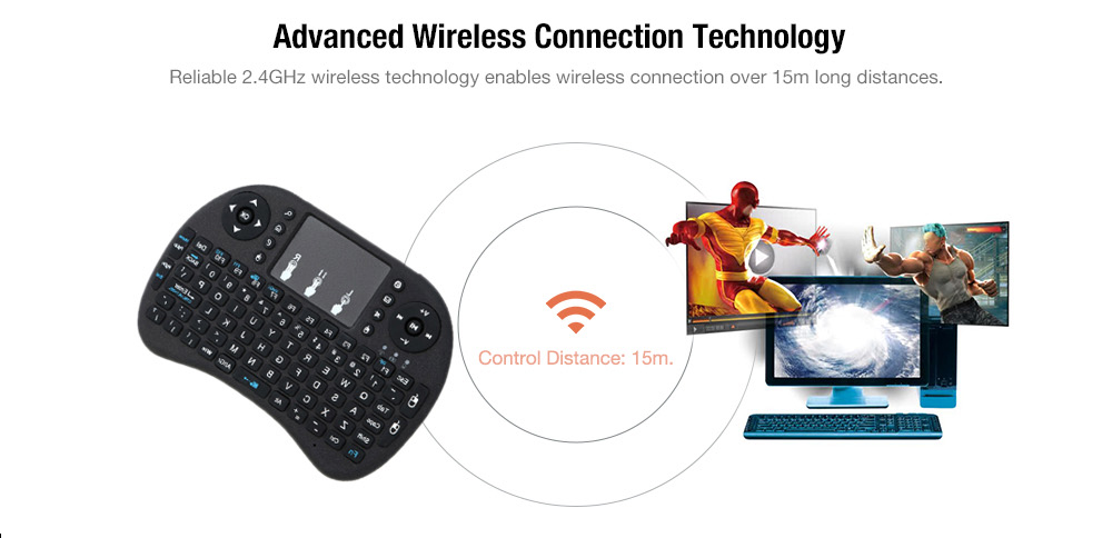 V8B Air Mouse Full Size Keypad Remote Control Game Console - Black V8B Air Mouse Full Size Keypad Remote Control Game Console - Black