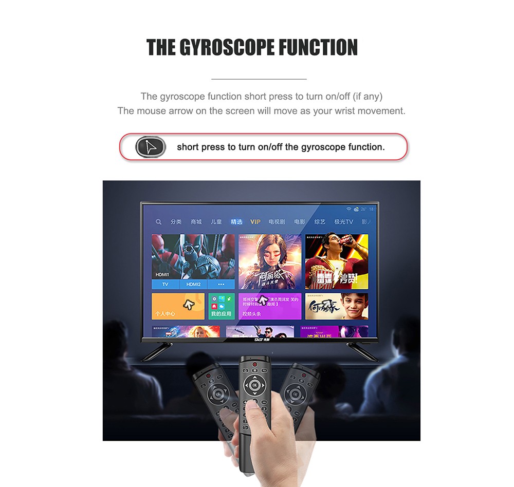 MT1 2.4G Wireless Backlit Gyroscope Voice Control Air Mouse - Black MT1 2.4G Wireless Backlit Gyroscope Voice Control Air Mouse - Black