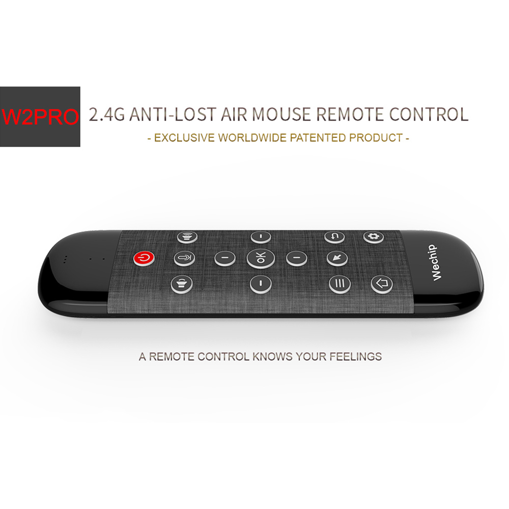 W2PRO Air Mouse Remote Control Keyboard Backlight Google Voice Gyroscope Touchpad Mouse - Black W2PRO Air Mouse Remote Control Keyboard Backlight Google Voice Gyroscope Touchpad Mouse - Black