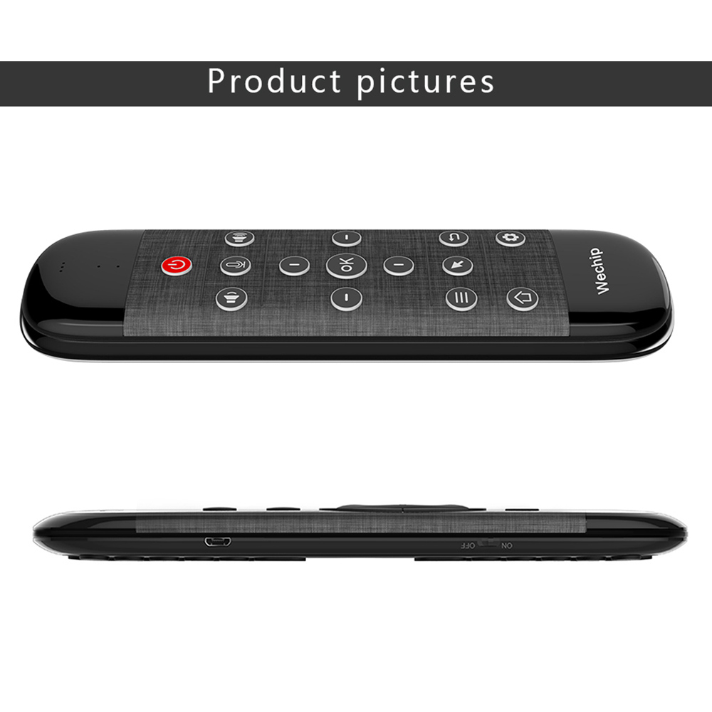 W2PRO Air Mouse Remote Control Keyboard Backlight Google Voice Gyroscope Touchpad Mouse - Black W2PRO Air Mouse Remote Control Keyboard Backlight Google Voice Gyroscope Touchpad Mouse - Black