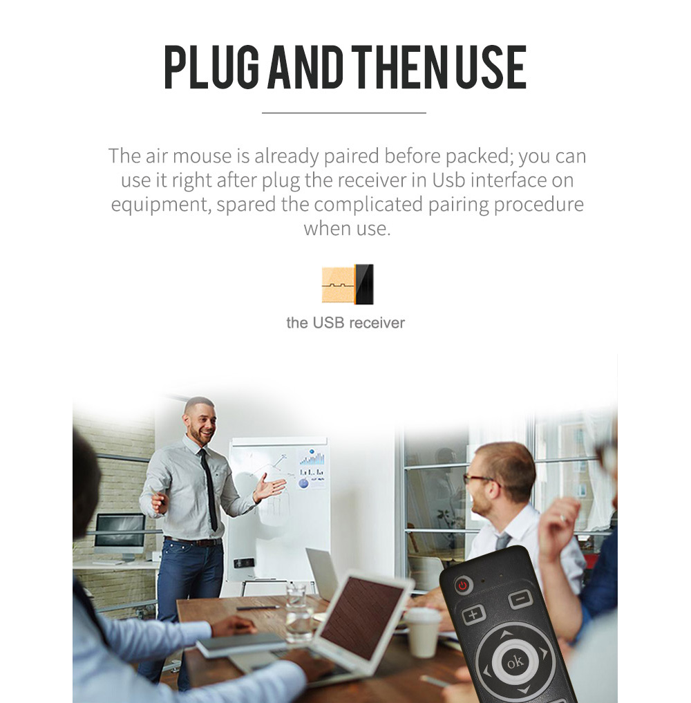 MT3 Wireless Air Mouse - Black 2.4G without Voice Remote Control MT3 Wireless Air Mouse - Black 2.4G without Voice Remote Control