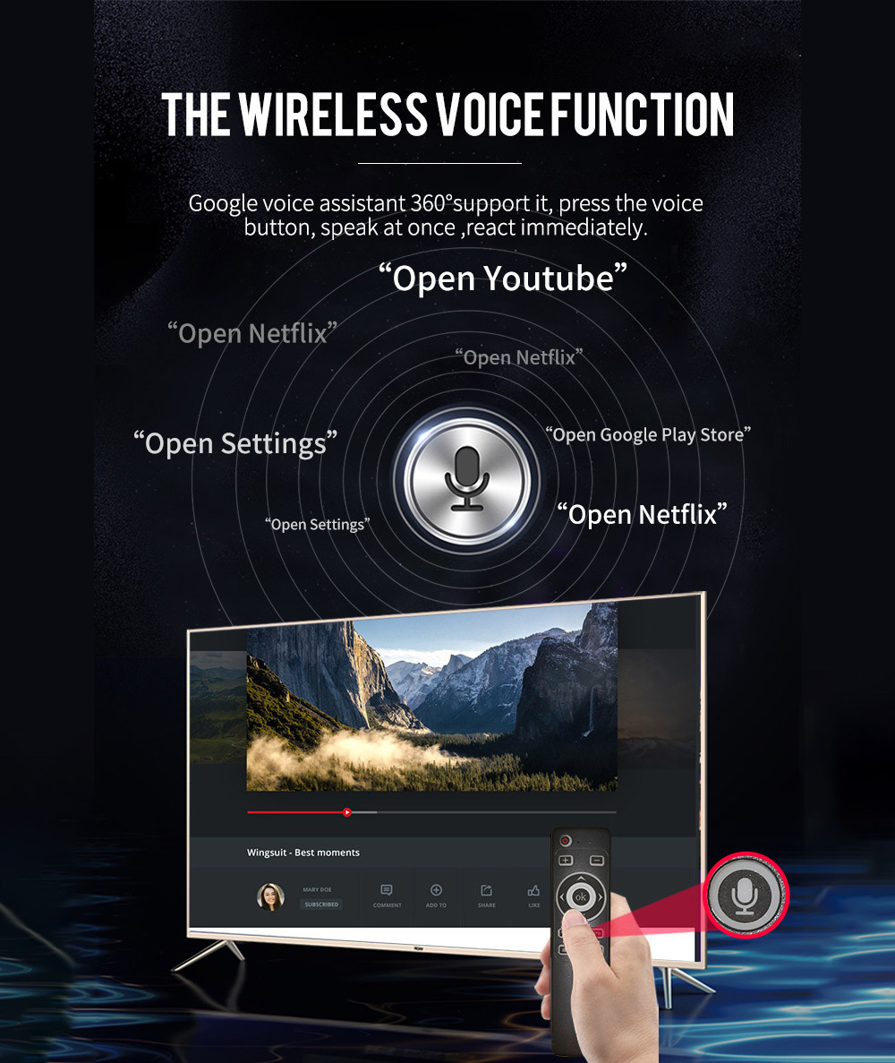 MT3 Wireless Air Mouse - Black 2.4G without Voice Remote Control MT3 Wireless Air Mouse - Black 2.4G without Voice Remote Control