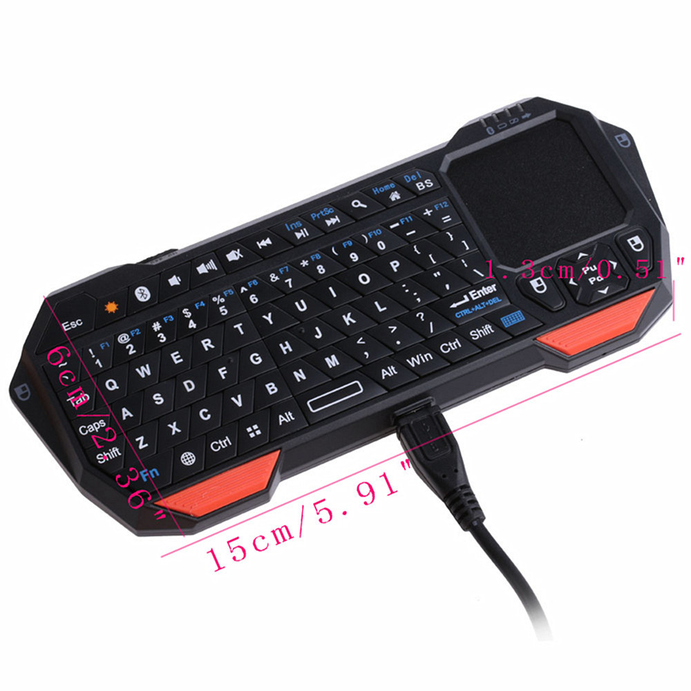 Wireless Bluetooth Air Flying Squirrels Backlight Touch The Mini Game Keyboard- Black Wireless Bluetooth Air Flying Squirrels Backlight Touch The Mini Game Keyboard- Black