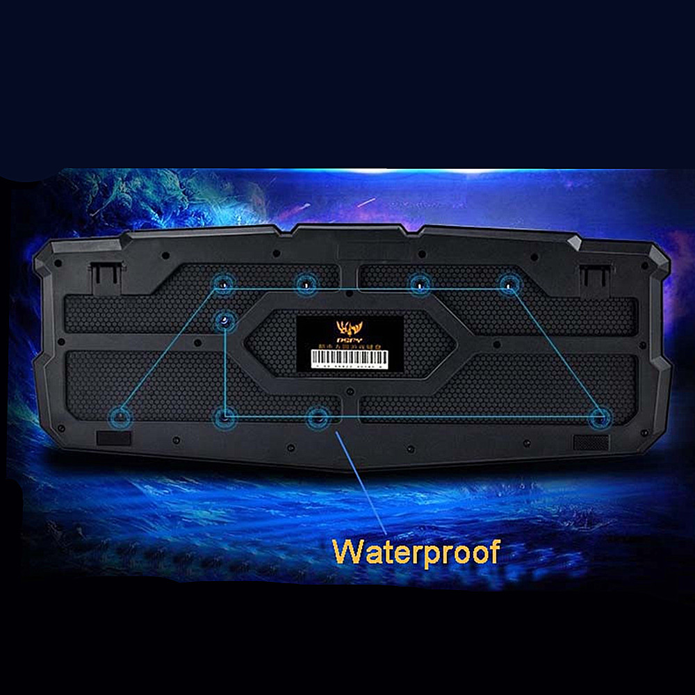 Tri-Color Backlit Computer Gaming USB Powered Full N-Key Game Keyboard - Black Tri-Color Backlit Computer Gaming USB Powered Full N-Key Game Keyboard - Black