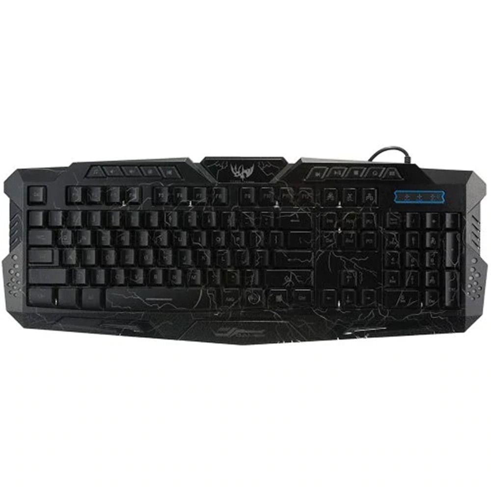 Tri-Color Backlit Computer Gaming USB Powered Full N-Key Game Keyboard - Black Tri-Color Backlit Computer Gaming USB Powered Full N-Key Game Keyboard - Black